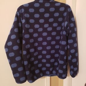 Patagonia snap pullover Super cute blue polka dot